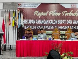 Rapat Pleno Terbuka, KPU Sumenep Resmi Tetapkan Fauzi-Imam sebagai Bupati-Wabup Terpilih di Pilkada 2024