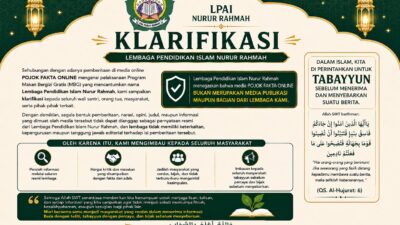 Nama LPAI Nurur Rahmah Dicatut dalam Berita MBG, Lembaga Minta Masyarakat Tabayyun